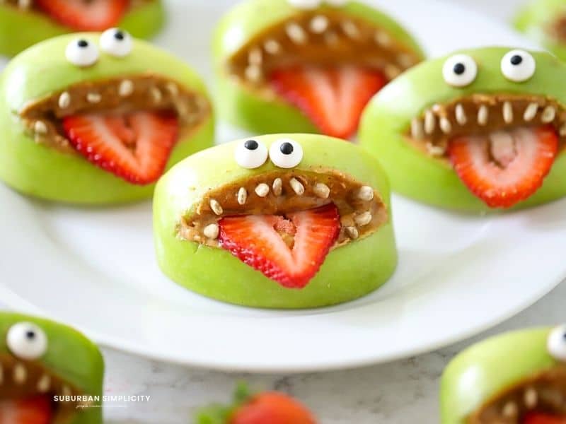 Apple Monster Mouths Halloween Treat for babies & toddlers